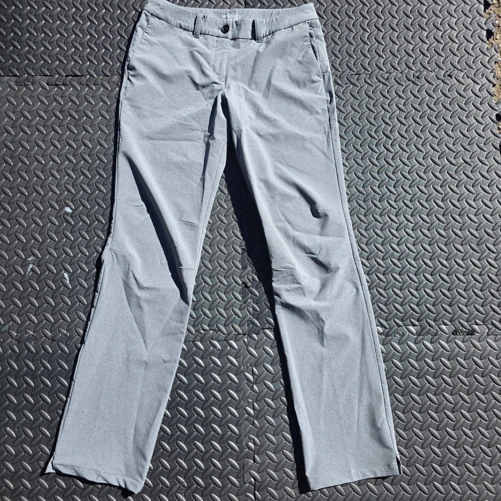 Nike Golf Womens Grey Heather Performance Straight Leg Pants 685617-010  8 Long